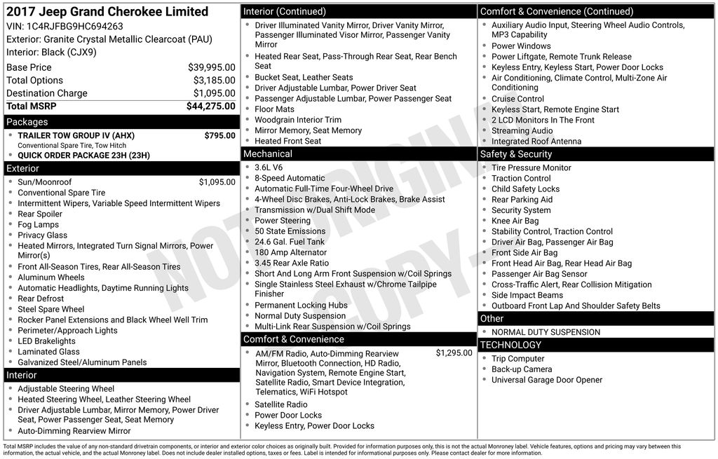 jeep grand cherokee 2017 1C4RJFBG9HC694263 image jeep grand cherokee 2017 1C4RJFBG9HC694263 image